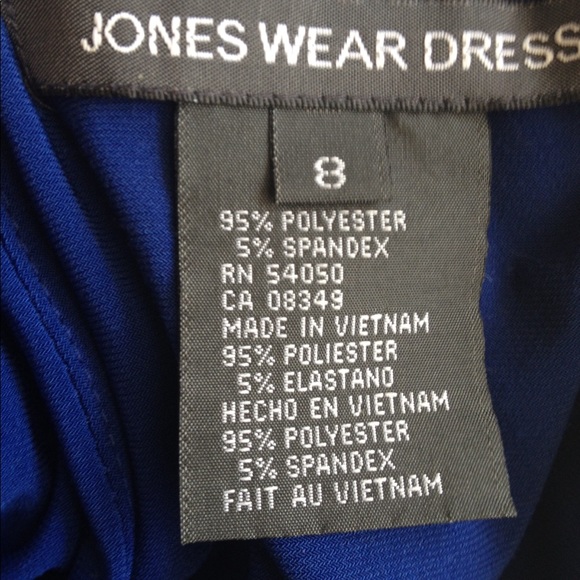 Jones Wear Halter Fit Flair Occasions Blue Dress 8 - Picture 6 of 7